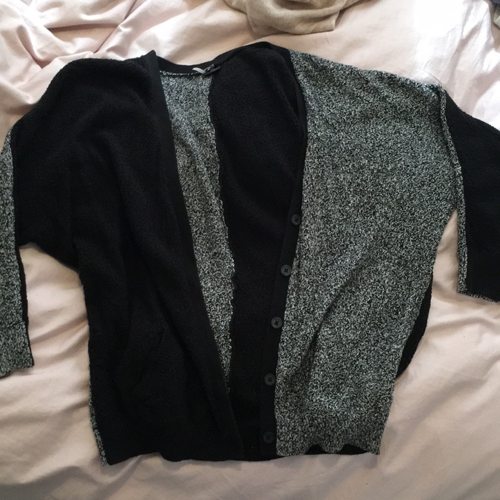 Black and grey chunky cardigan